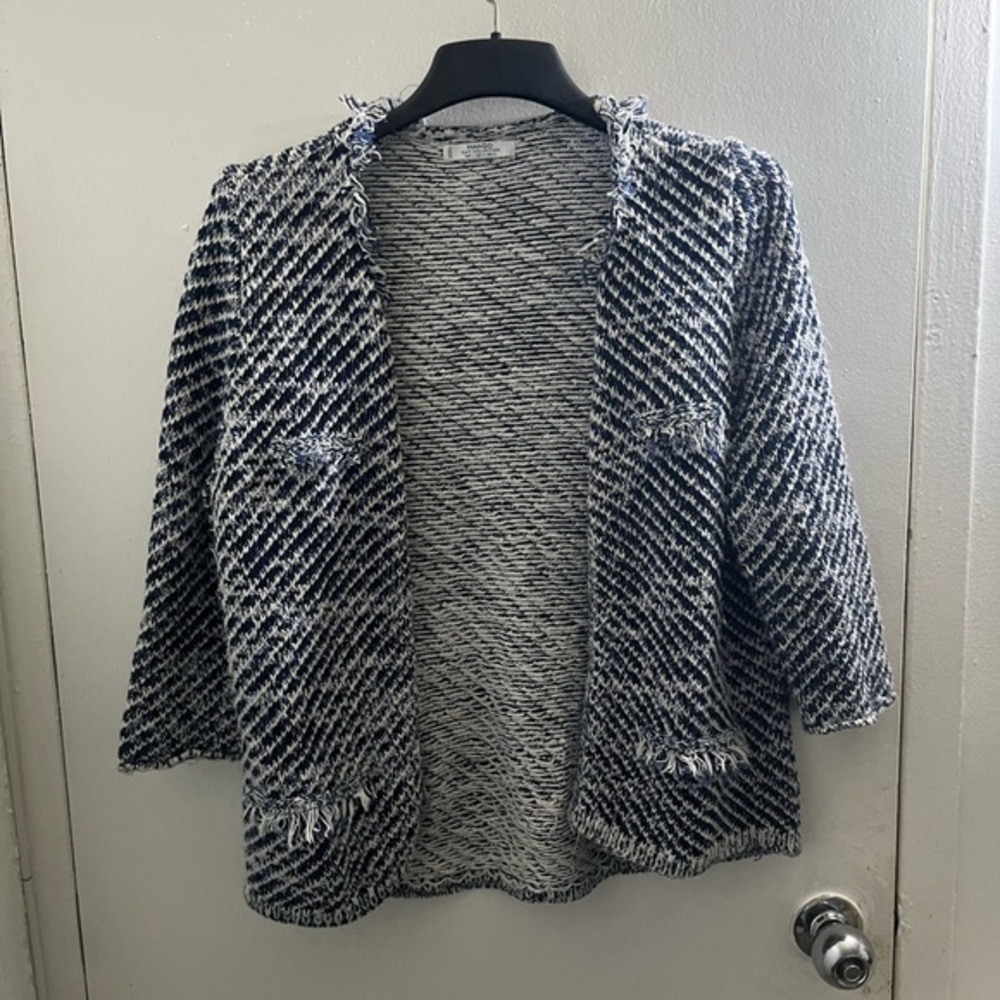 Women's Black, blue and White Sweater